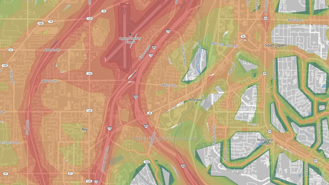 Riverdale, UT Map of Noise Levels in Riverdale