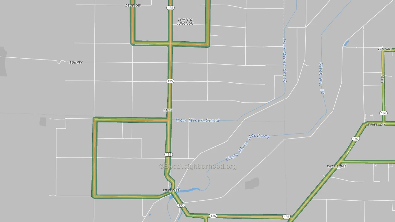 Rivervale, AR Map of Noise Levels in Rivervale