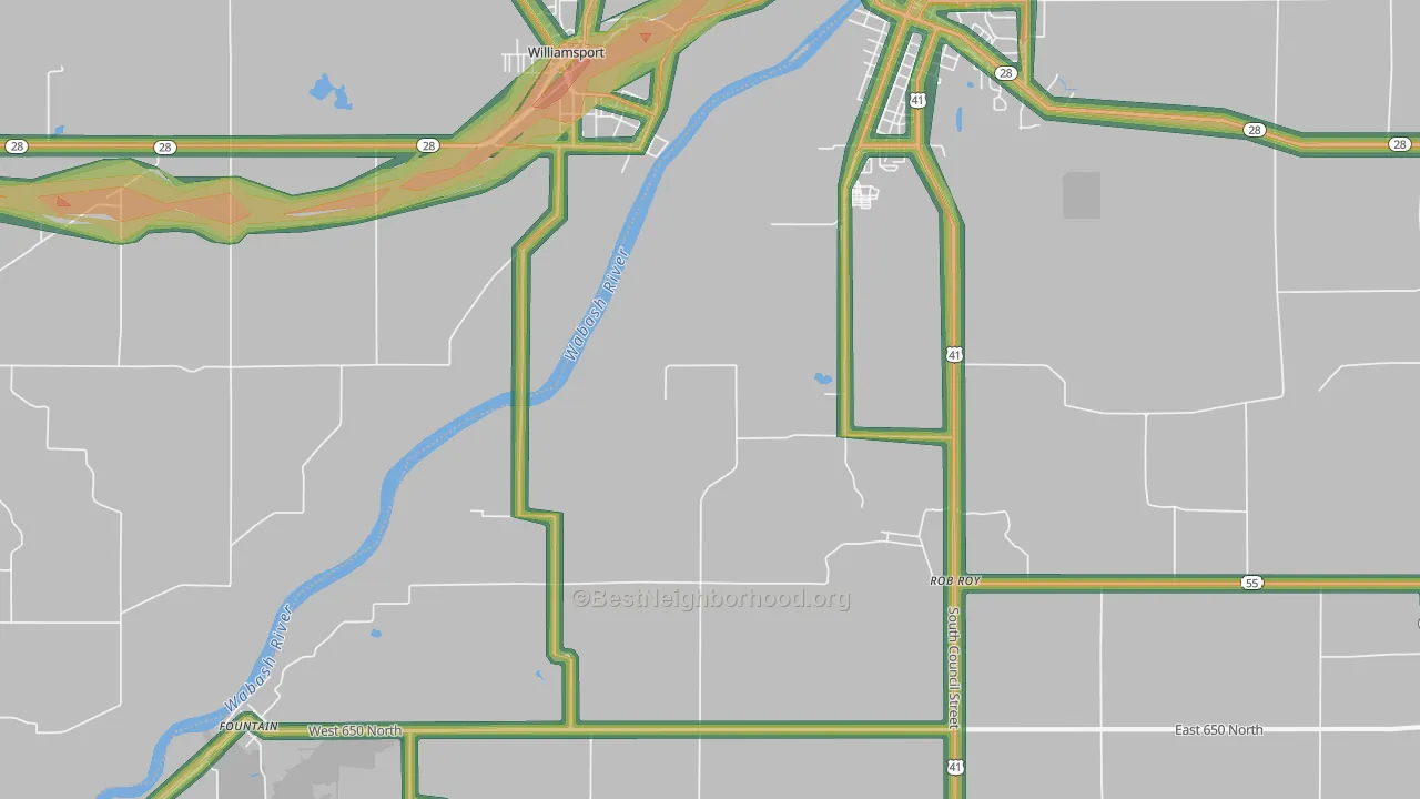 Rob Roy, IN Map of Noise Levels in Rob Roy