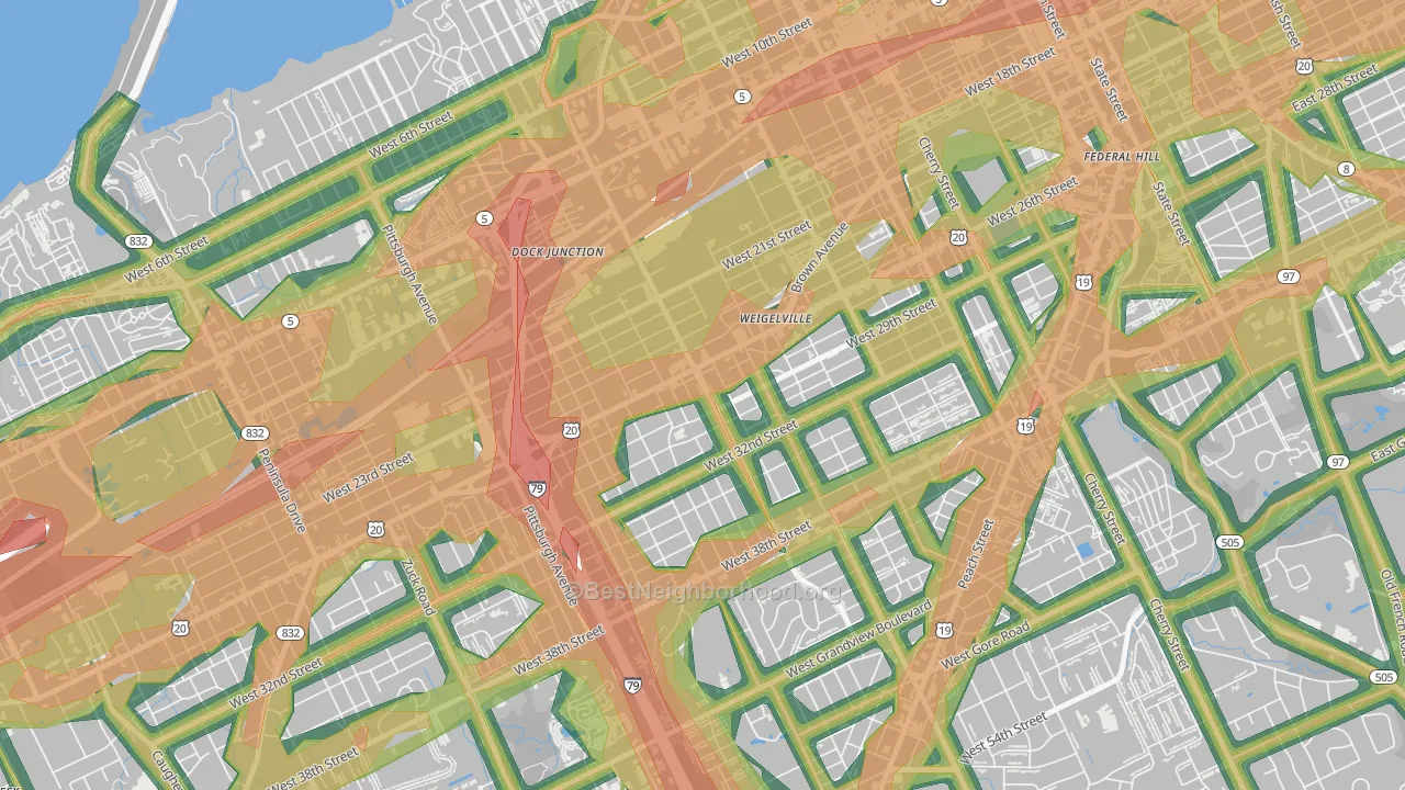 Robbins Blass, Erie, PA Map of Noise Levels in Robbins Blass
