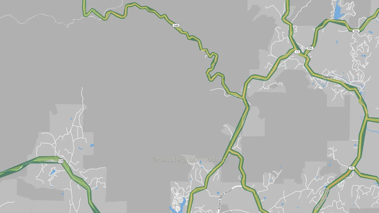 Robertstown, GA Map of Noise Levels in Robertstown