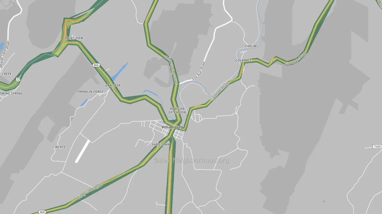 Robeson Extension, PA Map of Noise Levels in Robeson Extension