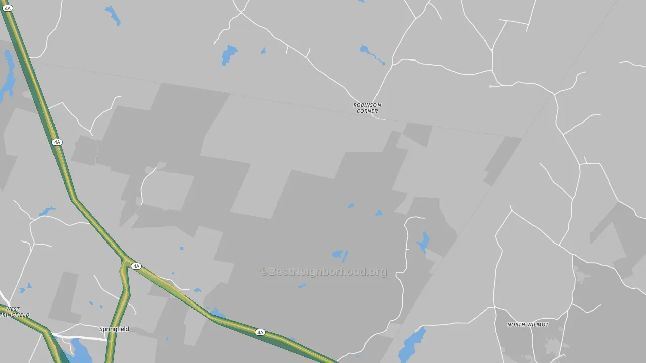 Robinson Corner, NH Map of Noise Levels in Robinson Corner