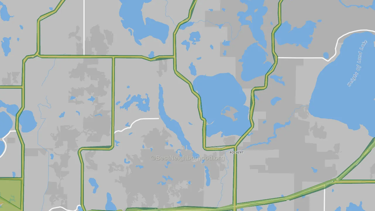Rochert, MN Map of Noise Levels in Rochert
