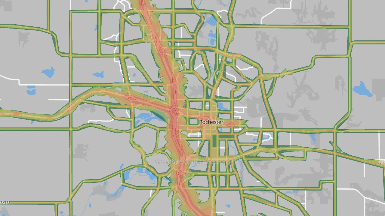 Rochester, MN Map of Noise Levels in Rochester