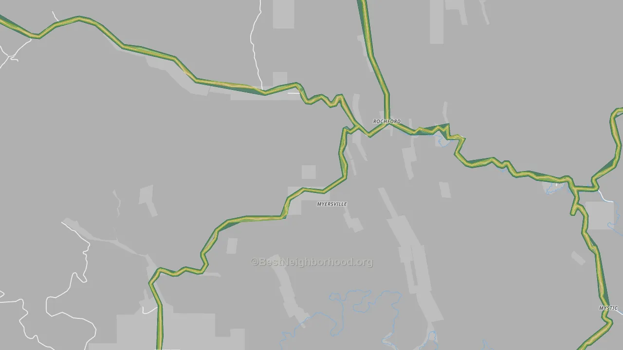 Rochford, SD Map of Noise Levels in Rochford