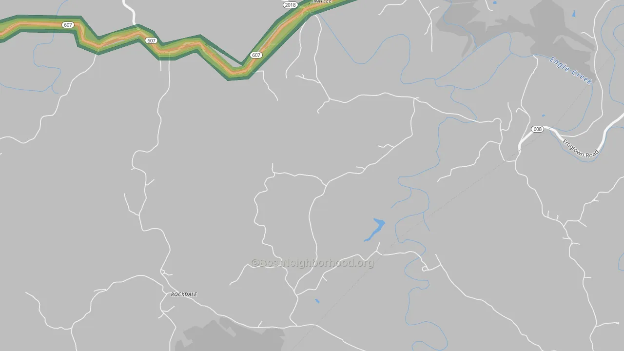 Rockdale, KY Map of Noise Levels in Rockdale