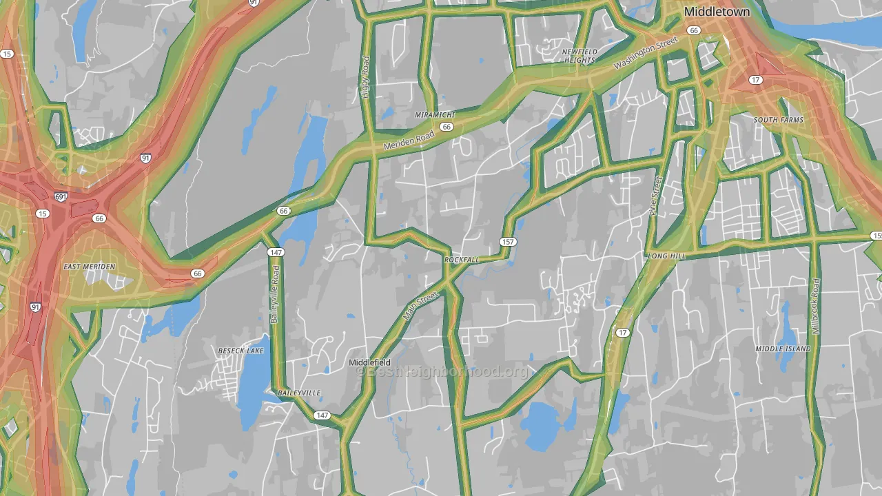 Rockfall, CT Map of Noise Levels in Rockfall
