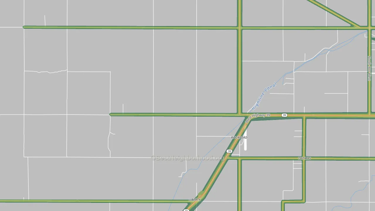 Rockford, ID Map of Noise Levels in Rockford