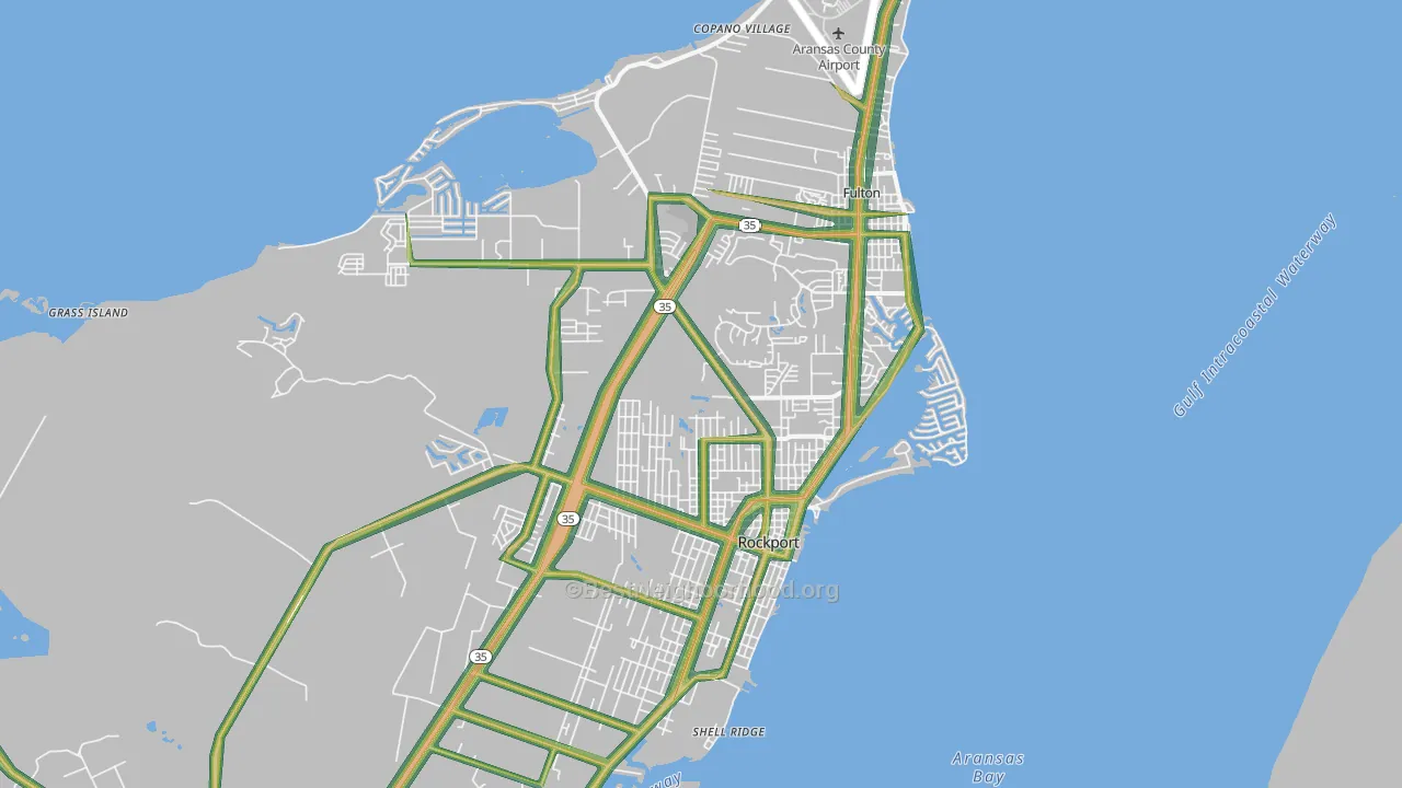 Rockport, TX Map of Noise Levels in Rockport