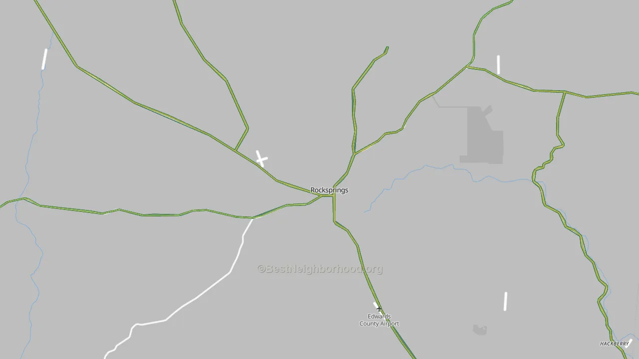 Rocksprings, TX Map of Noise Levels in Rocksprings