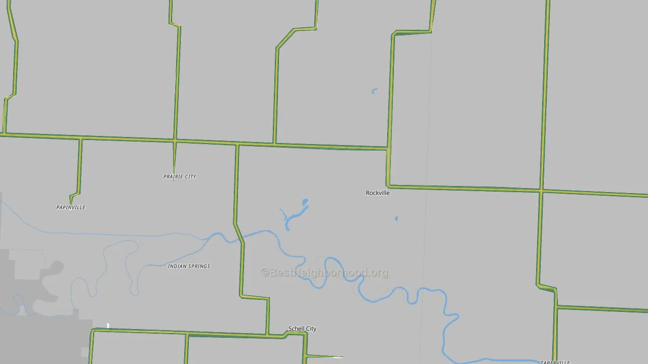 Rockville, MO Map of Noise Levels in Rockville
