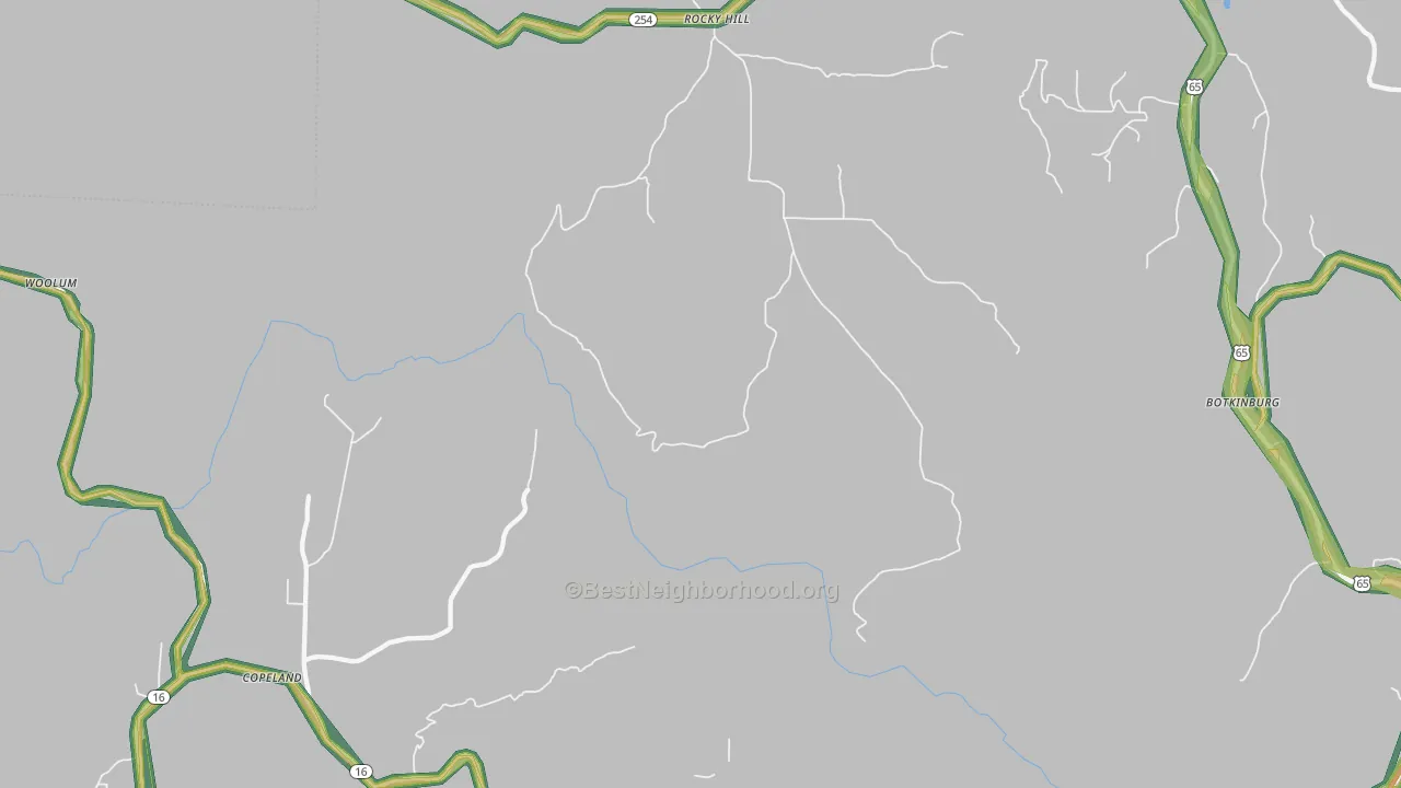 Rocky Hill, AR Map of Noise Levels in Rocky Hill