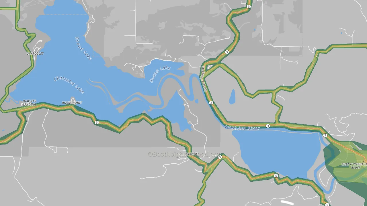 Rocky Point, ID Map of Noise Levels in Rocky Point