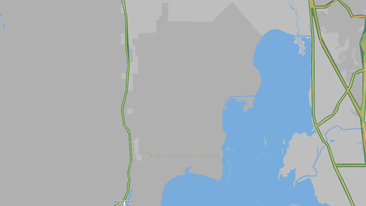 Rocky Point, OR Map of Noise Levels in Rocky Point