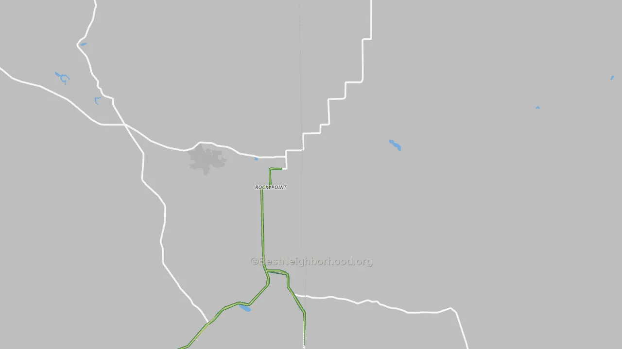 Rockypoint, WY Map of Noise Levels in Rockypoint