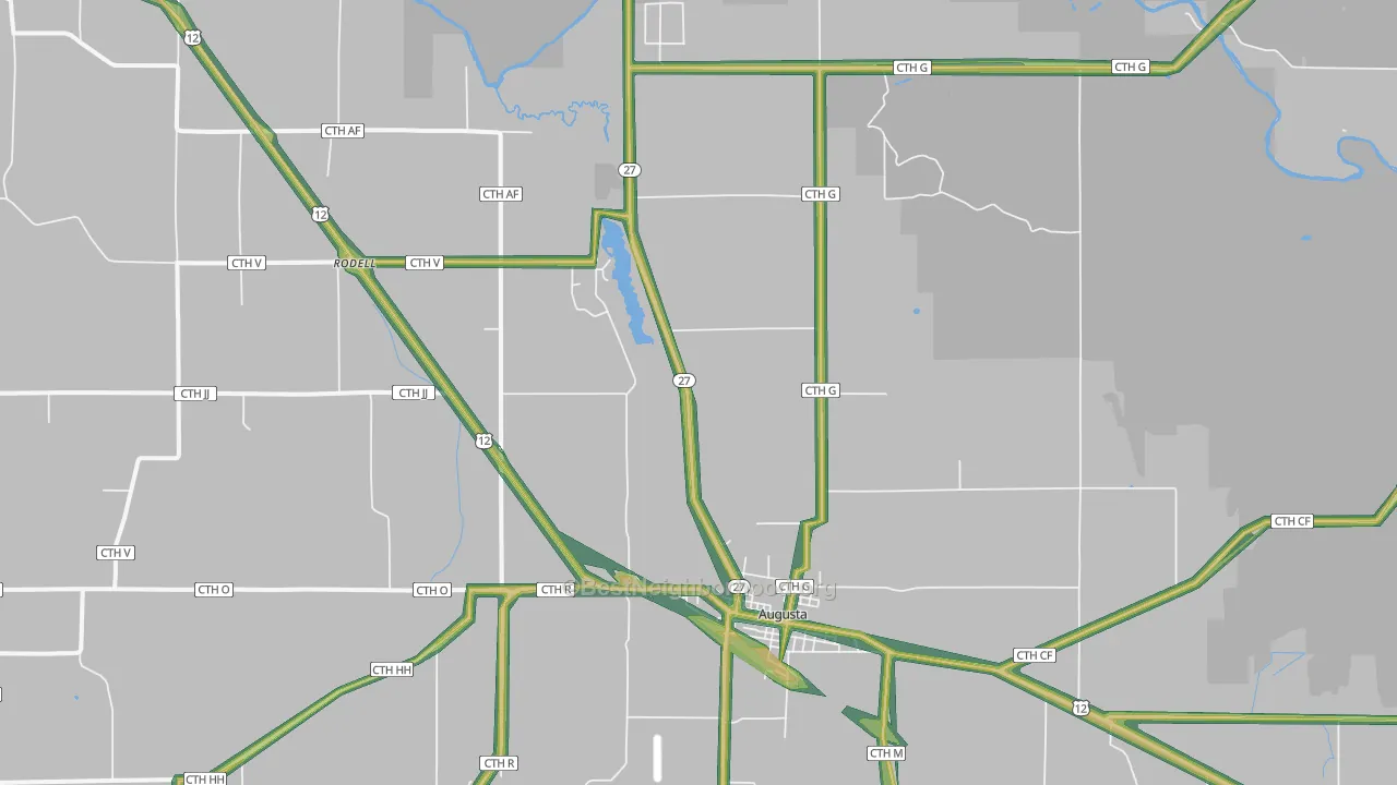 Rodell, WI Map of Noise Levels in Rodell