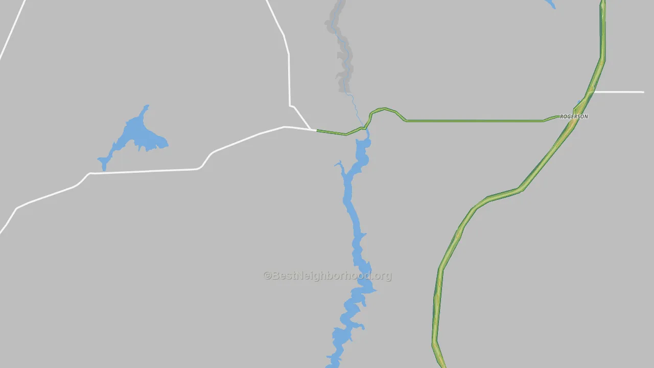 Rogerson, ID Map of Noise Levels in Rogerson