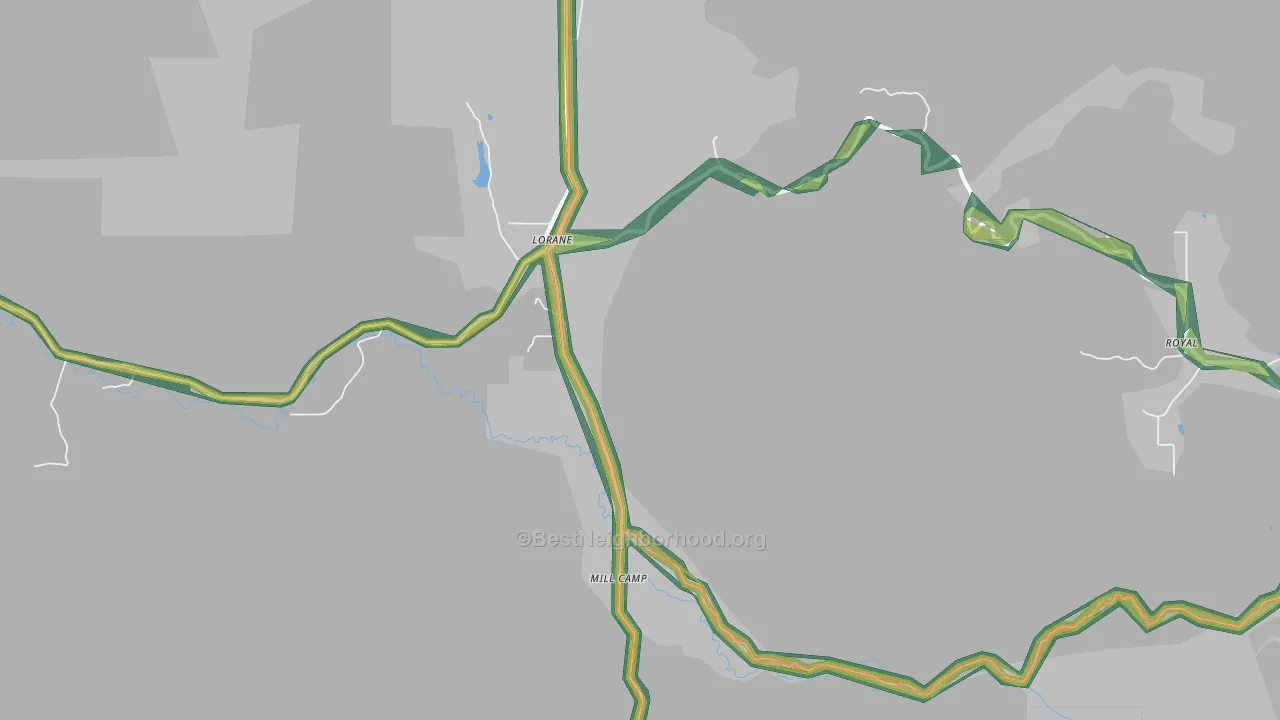 Rogue Elk, OR Map of Noise Levels in Rogue Elk