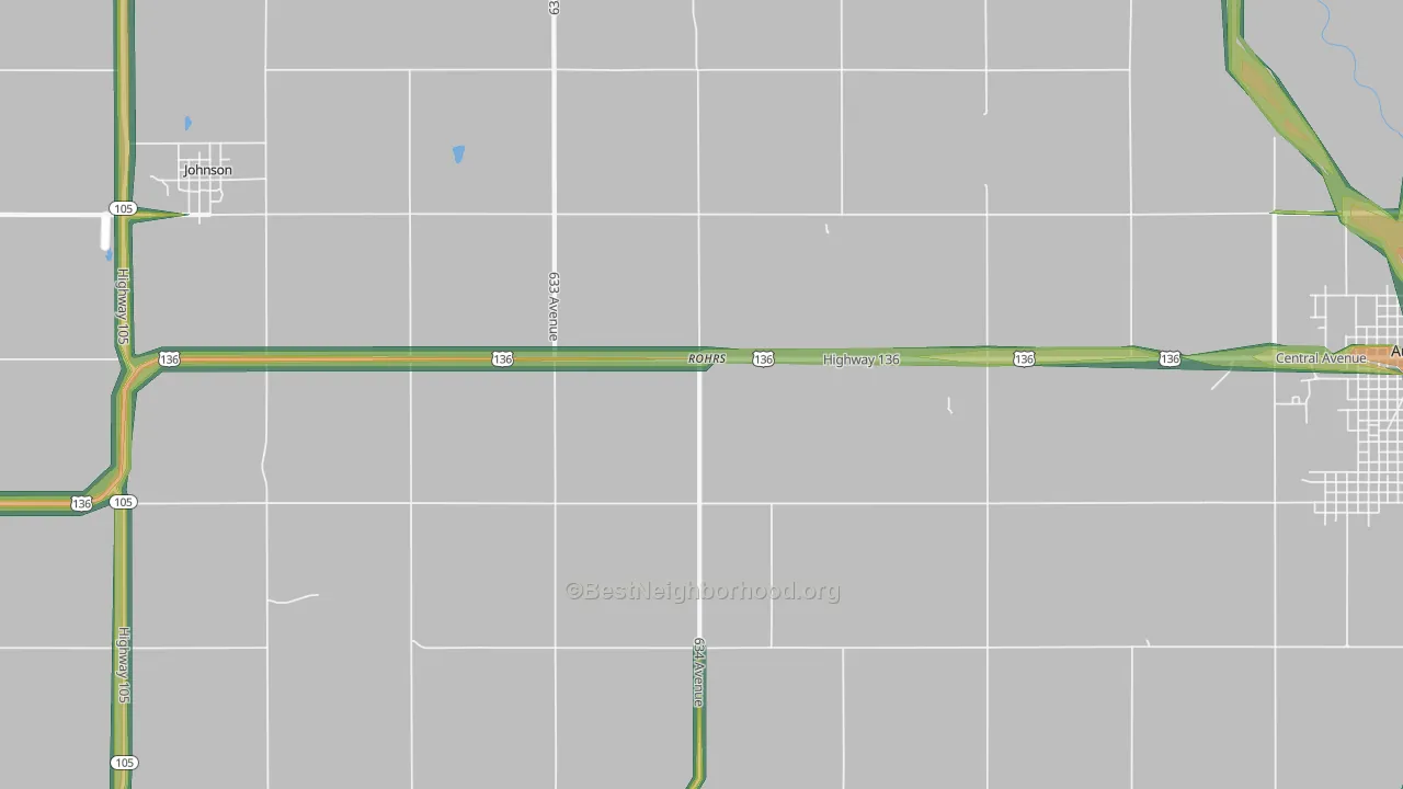 Rohrs, NE Map of Noise Levels in Rohrs
