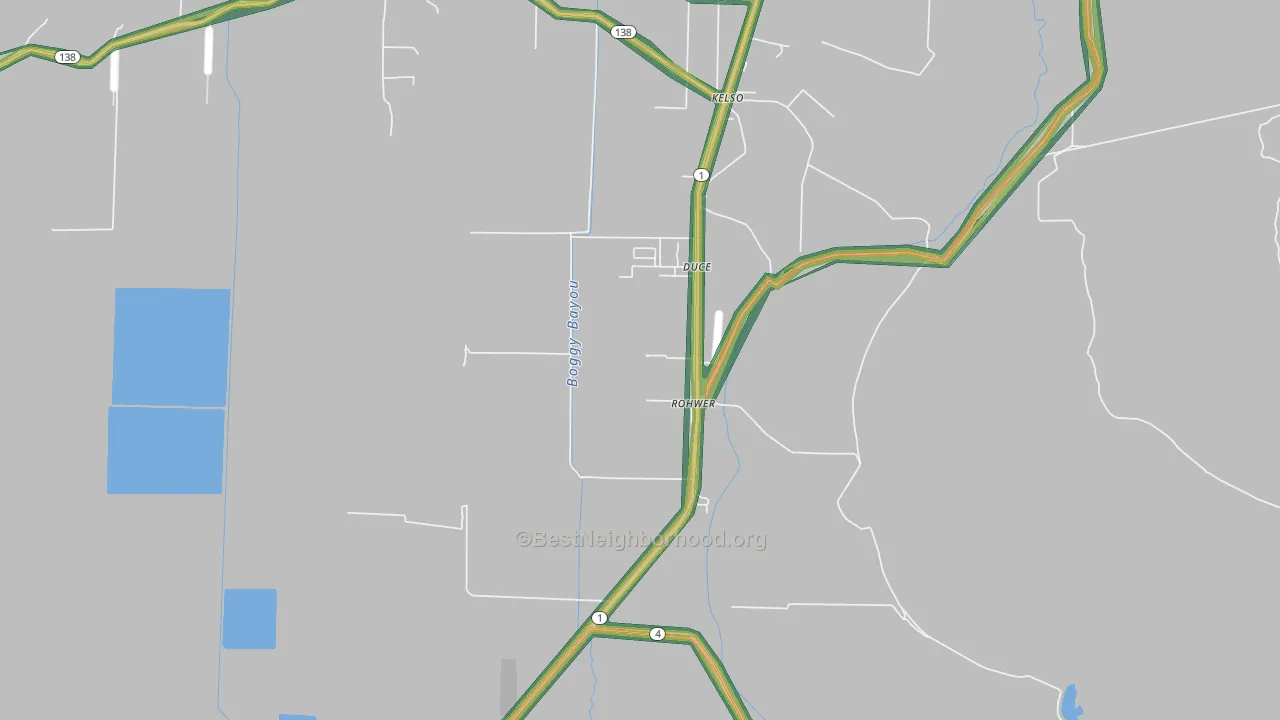 Rohwer, AR Map of Noise Levels in Rohwer