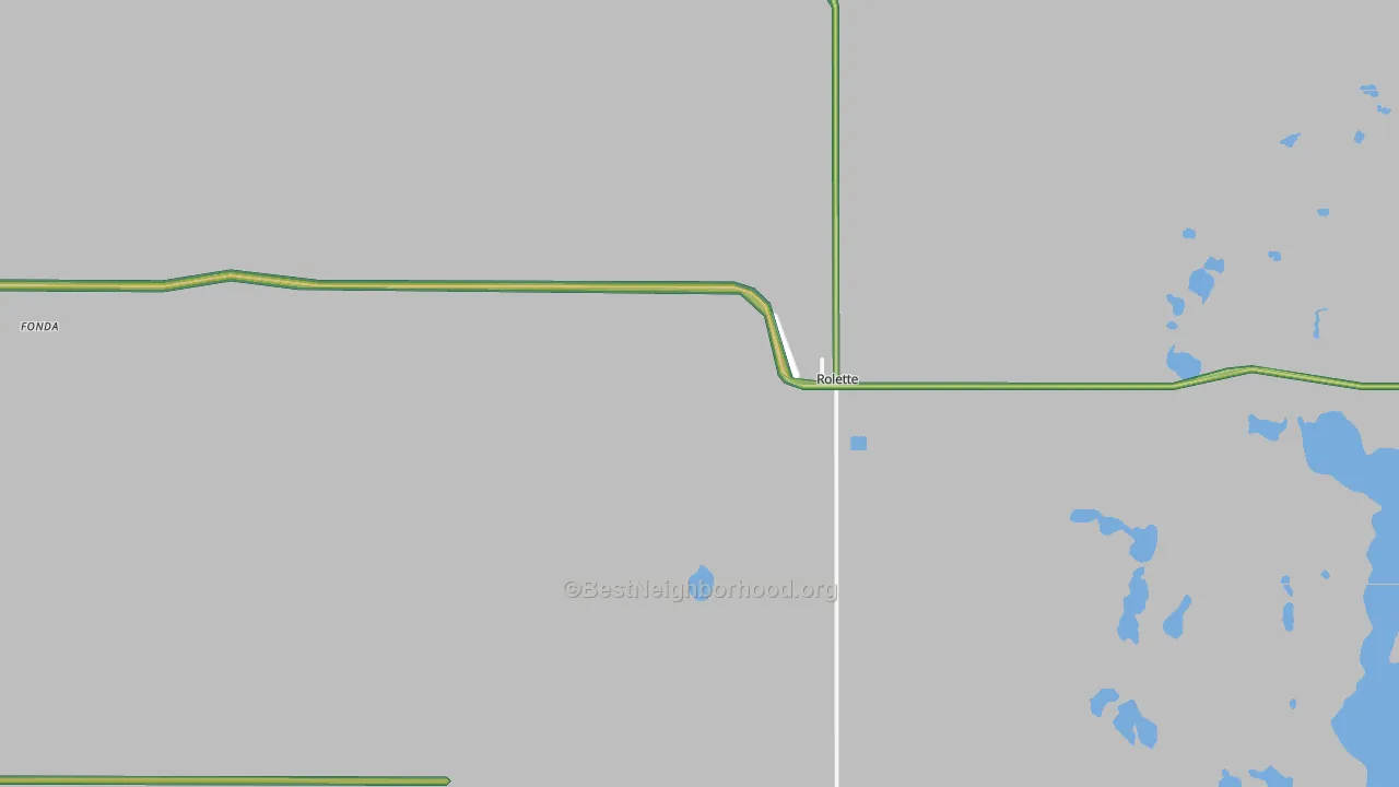 Rolette, ND Map of Noise Levels in Rolette