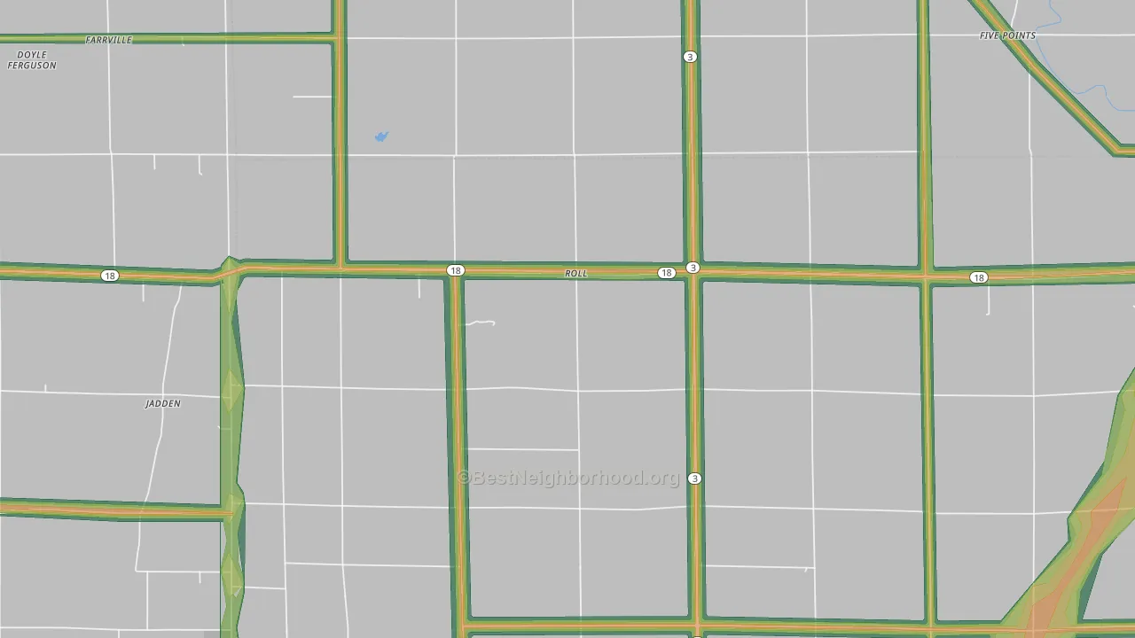 Roll, IN Map of Noise Levels in Roll