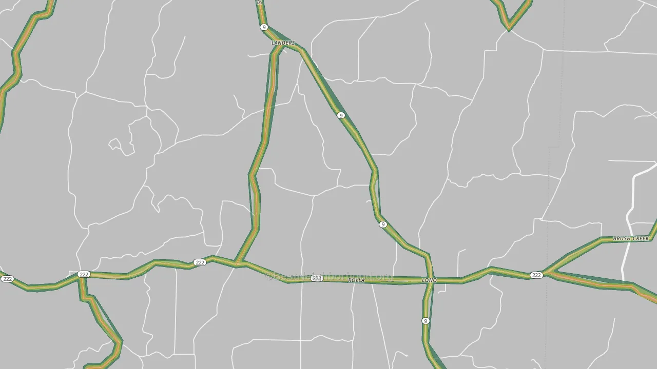 Rolla, AR Map of Noise Levels in Rolla
