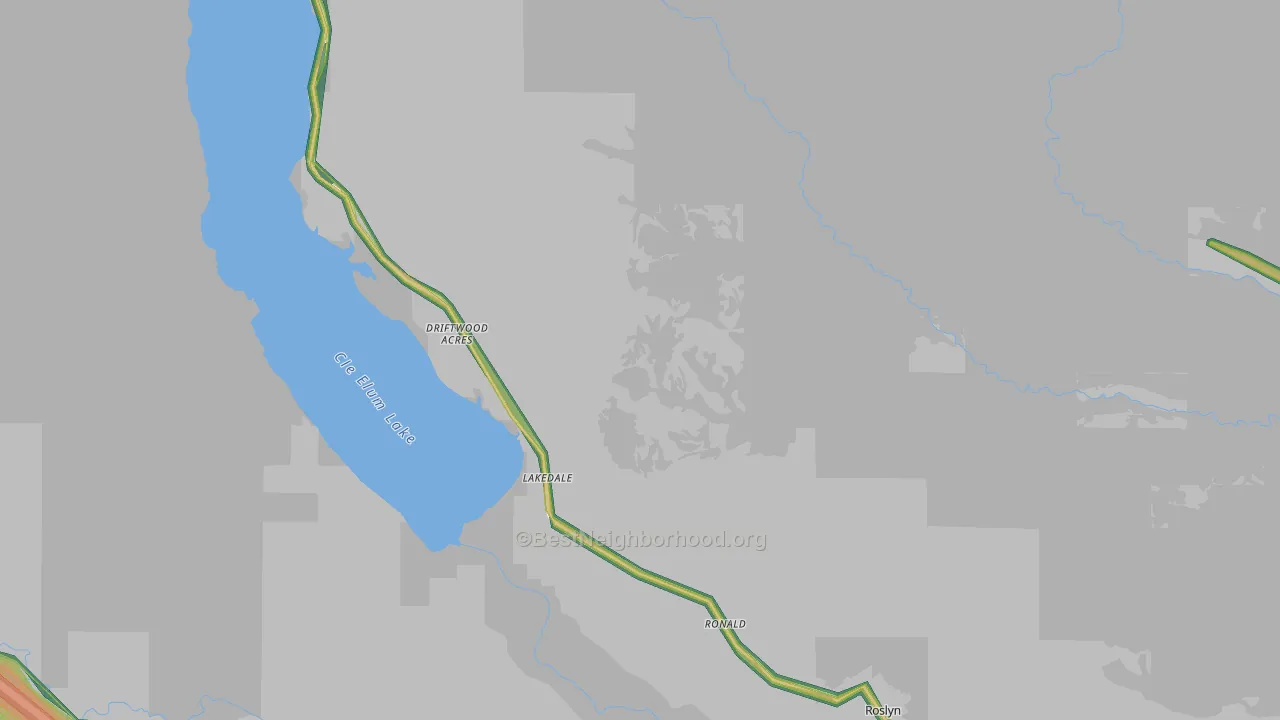Ronald, WA Map of Noise Levels in Ronald