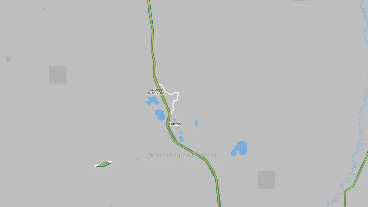 Rosebud County, MT Map of Noise Levels in Rosebud County