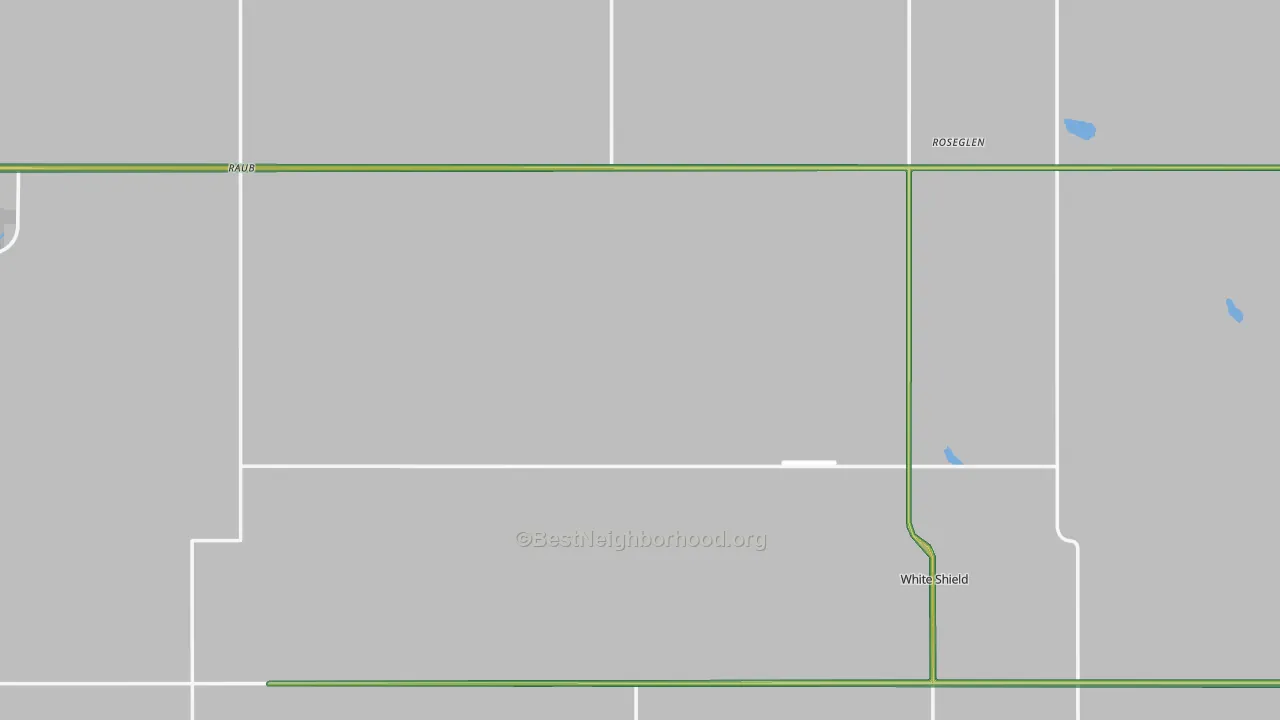 Roseglen, ND Map of Noise Levels in Roseglen