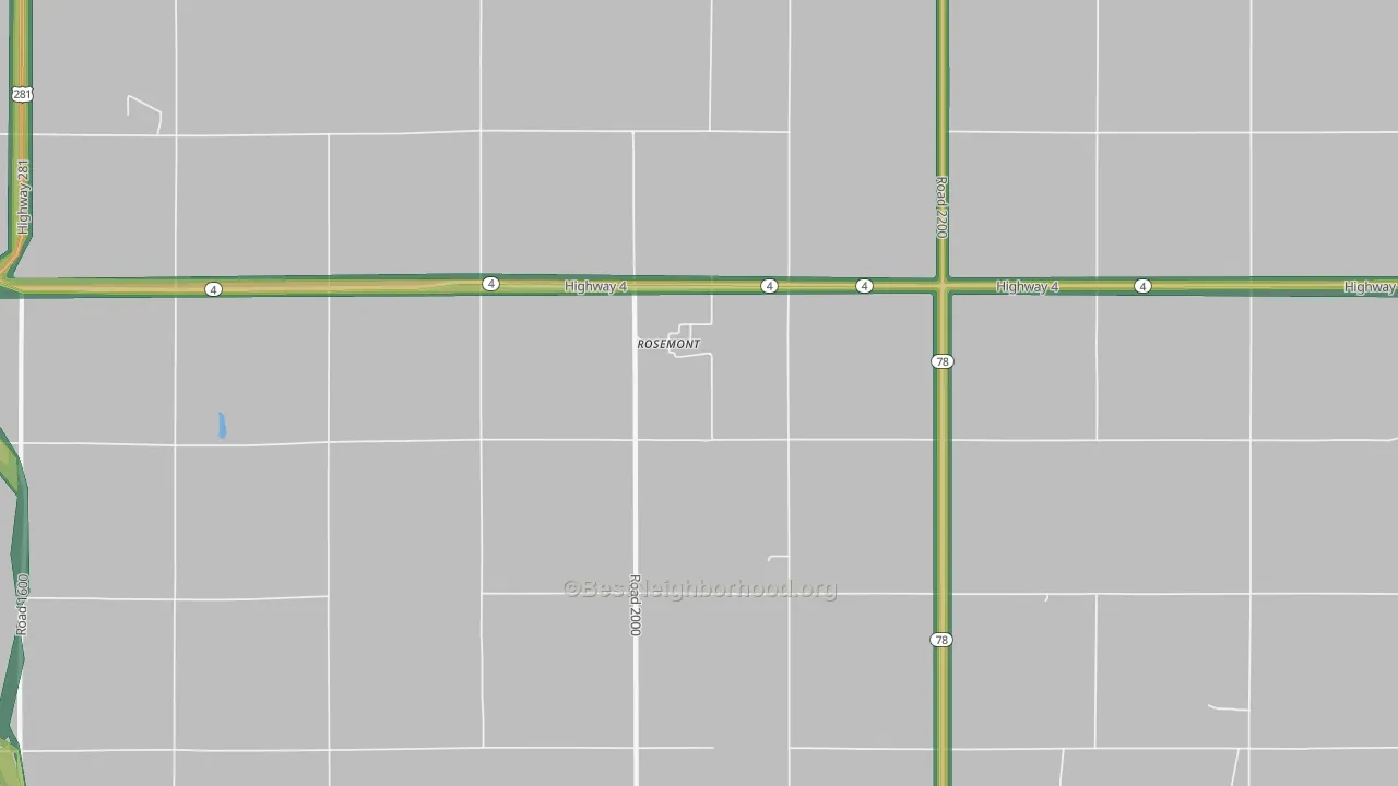 Rosemont, NE Map of Noise Levels in Rosemont