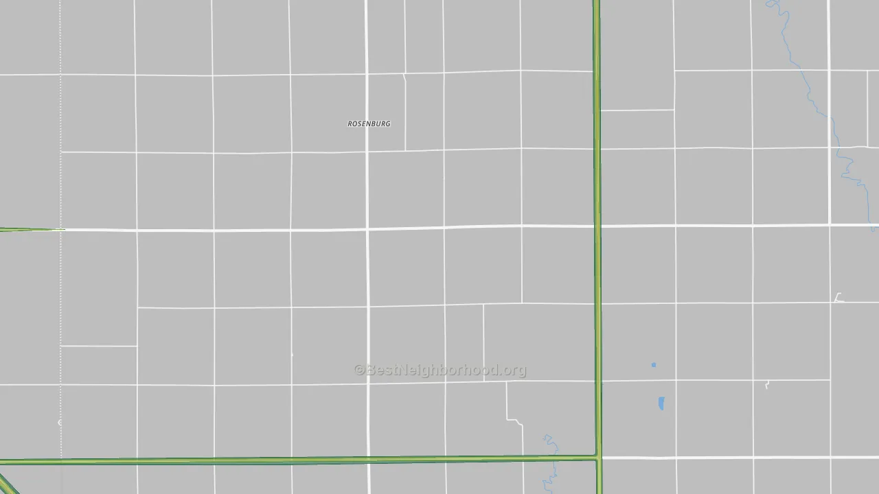 Rosenburg, NE Map of Noise Levels in Rosenburg