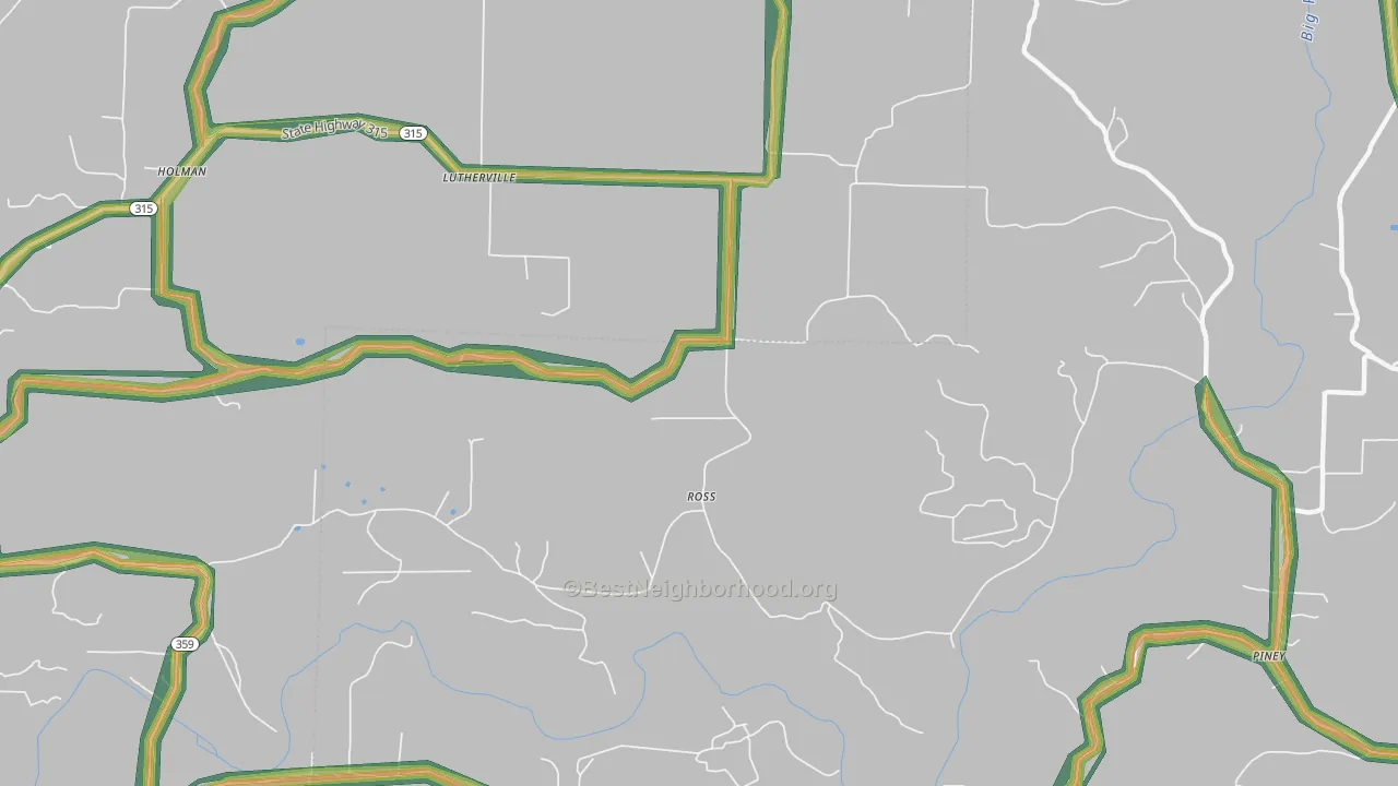 Ross, AR Map of Noise Levels in Ross
