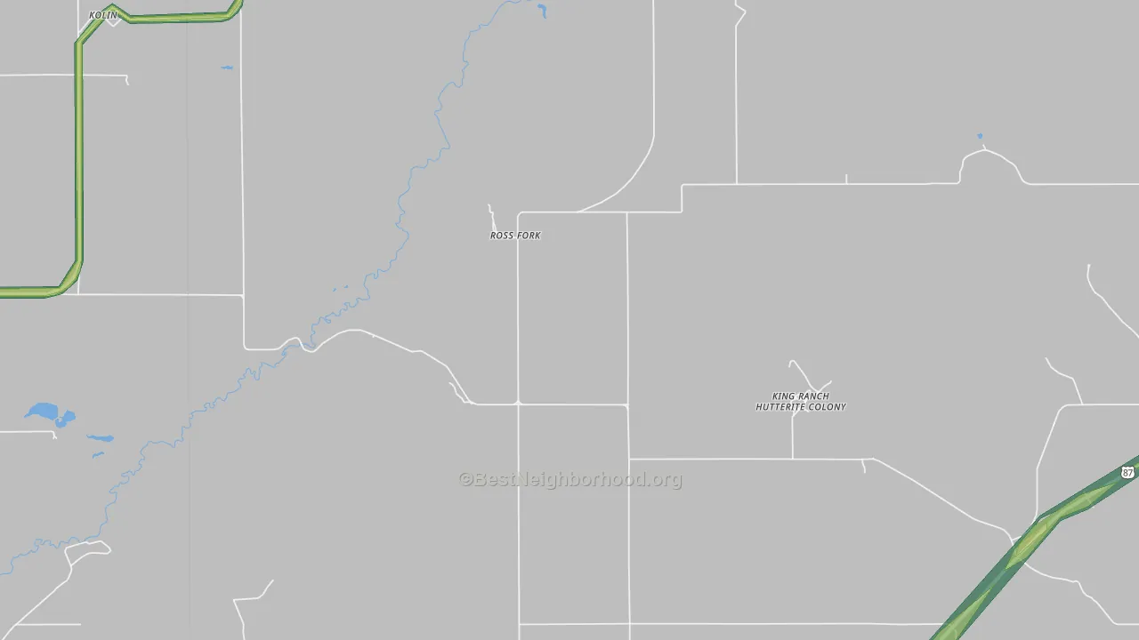 Ross Fork, MT Map of Noise Levels in Ross Fork