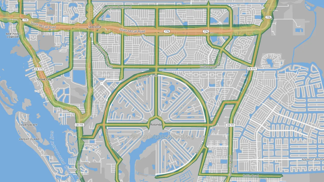 Rotonda West, FL Map of Noise Levels in Rotonda West