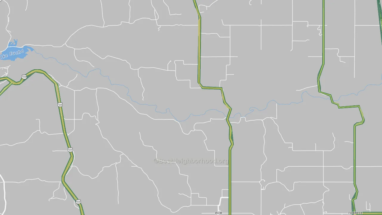 Row, OK Map of Noise Levels in Row