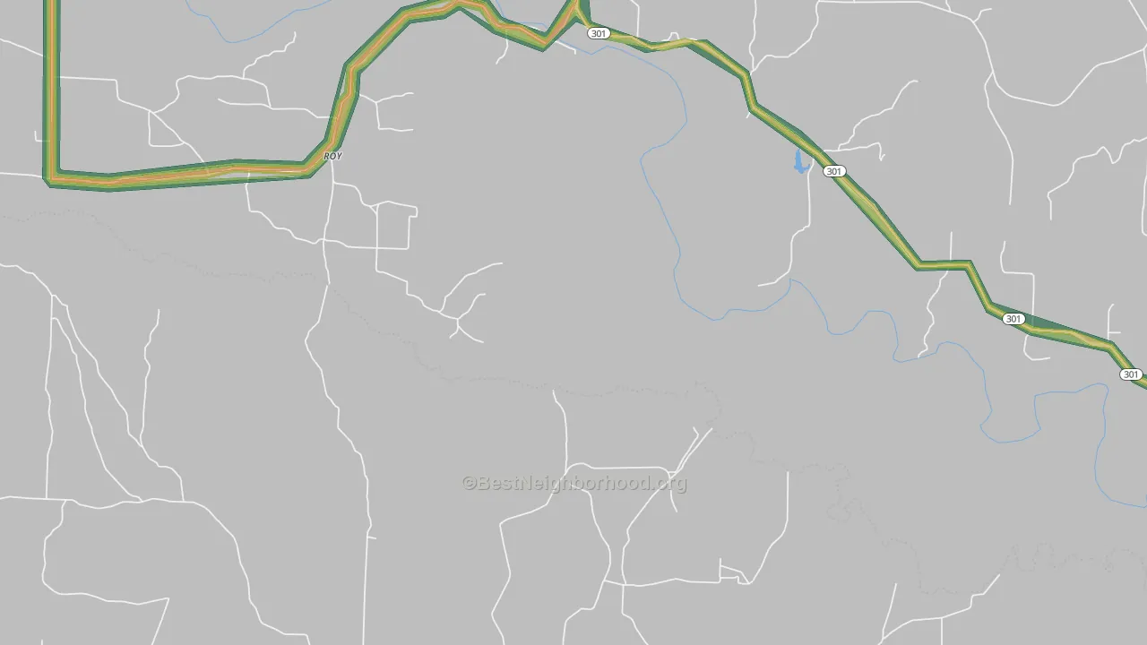 Roy, AR Map of Noise Levels in Roy