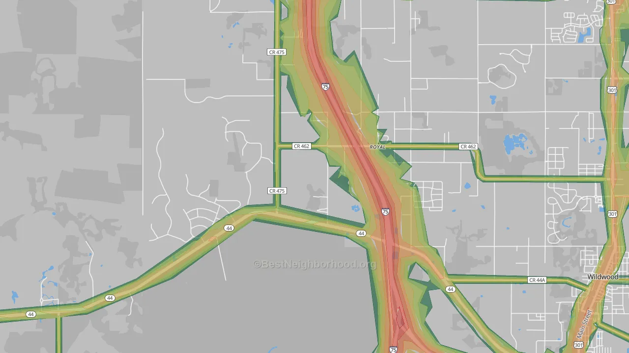 Royal, FL Map of Noise Levels in Royal