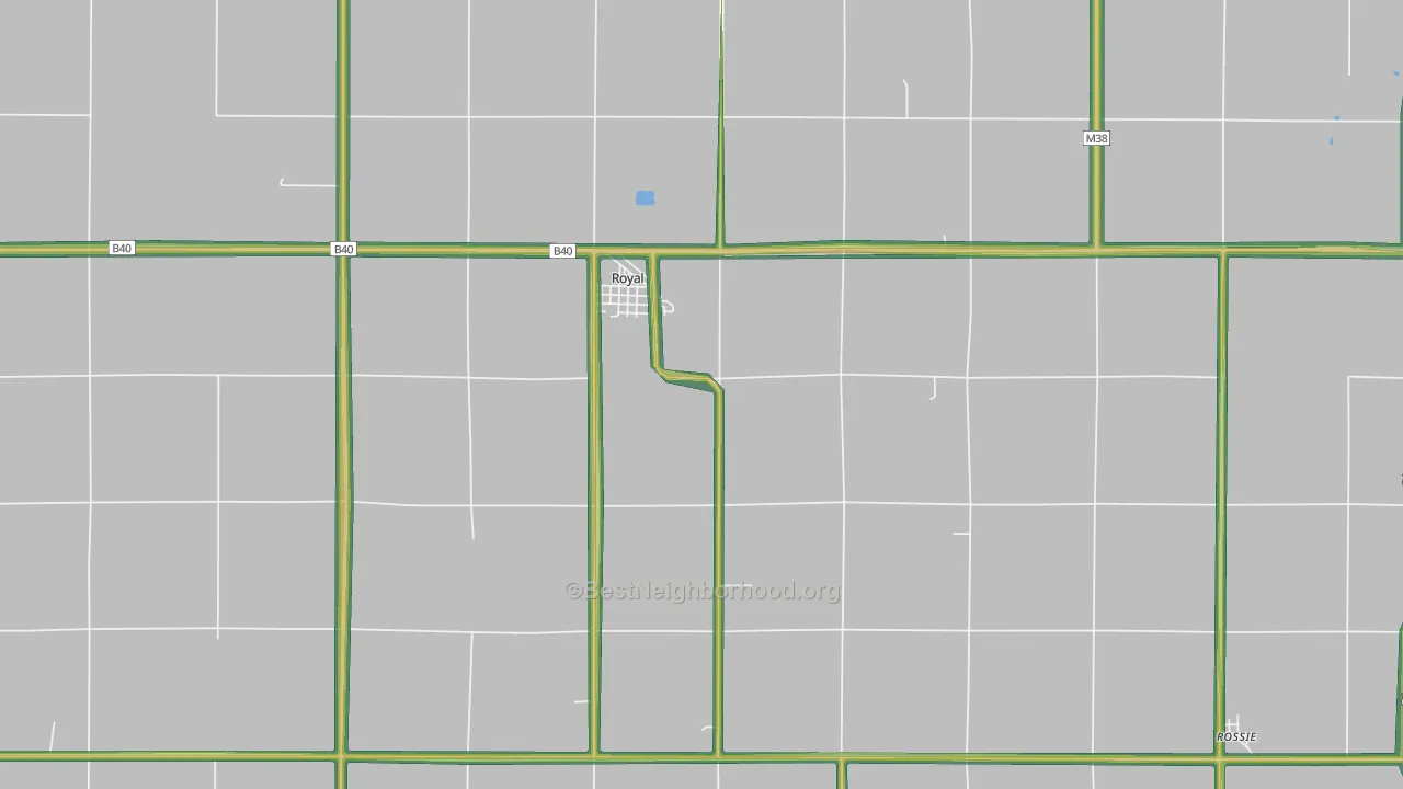Royal, IA Map of Noise Levels in Royal