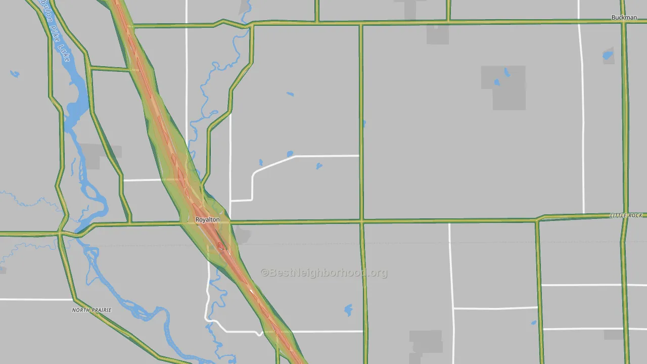 Royalton, MN Map of Noise Levels in Royalton