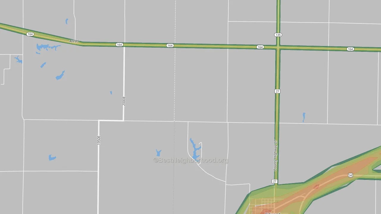 Rozetta, IL Map of Noise Levels in Rozetta