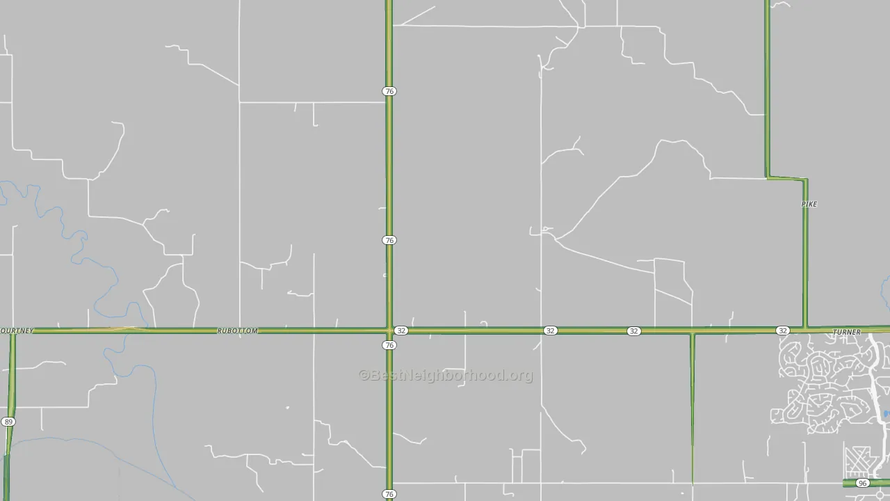 Rubottom, OK Map of Noise Levels in Rubottom