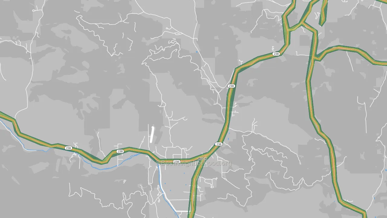 Ruch, OR Map of Noise Levels in Ruch