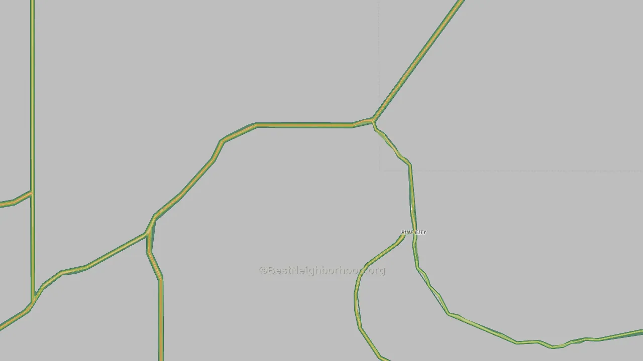 Ruggs, OR Map of Noise Levels in Ruggs