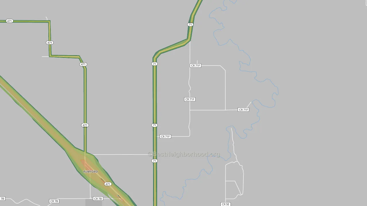 Rumford, SD Map of Noise Levels in Rumford