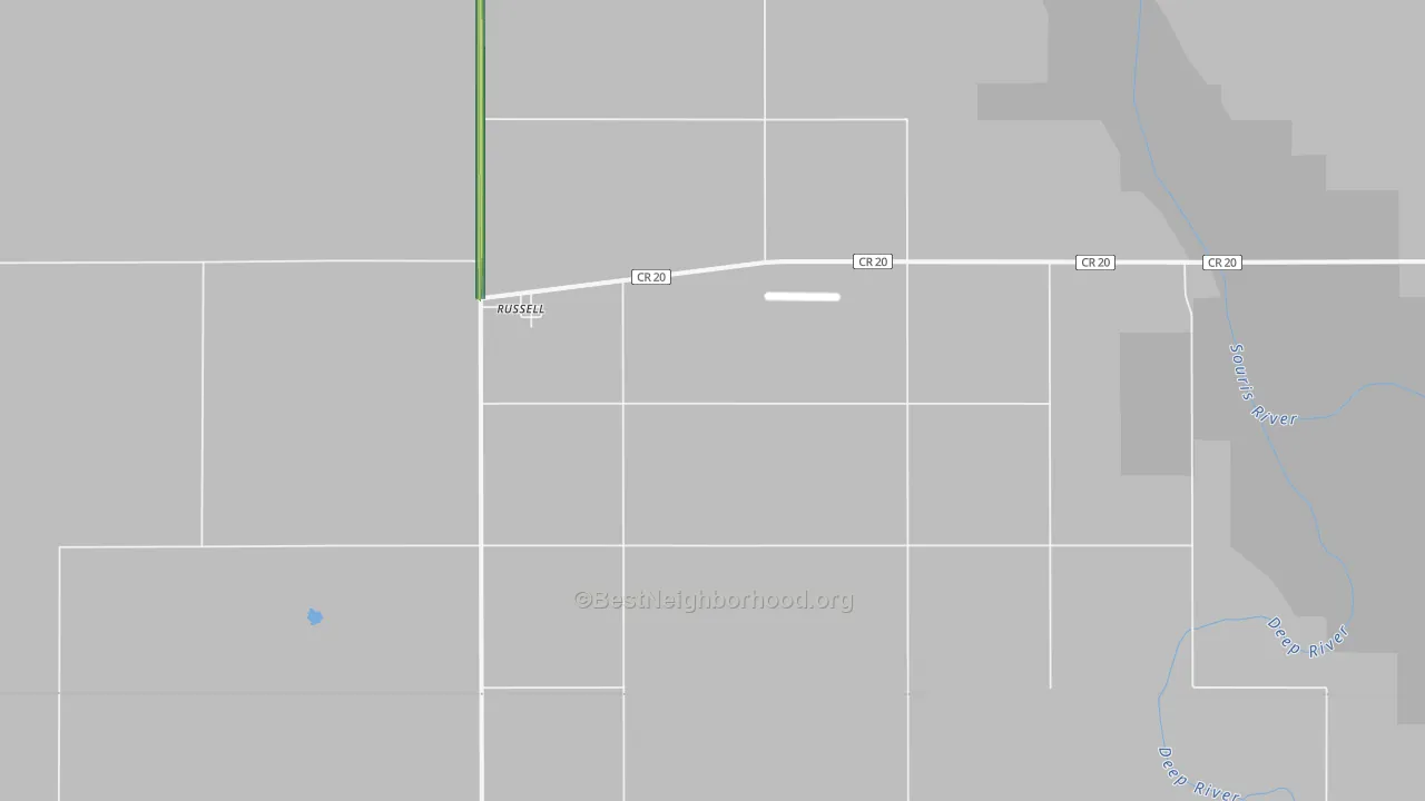 Russell, ND Map of Noise Levels in Russell