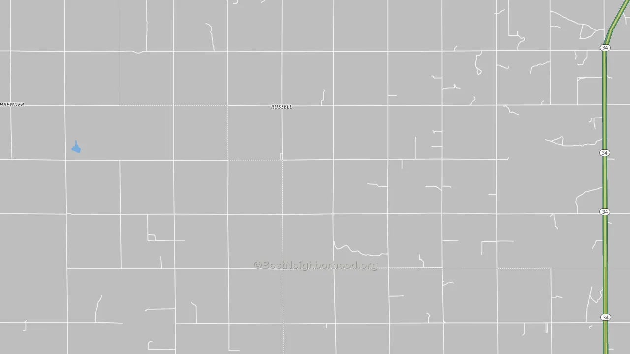 Russell, OK Map of Noise Levels in Russell