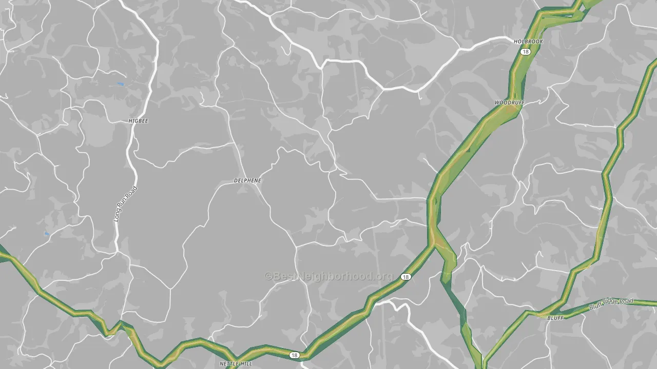 Rutan, PA Map of Noise Levels in Rutan