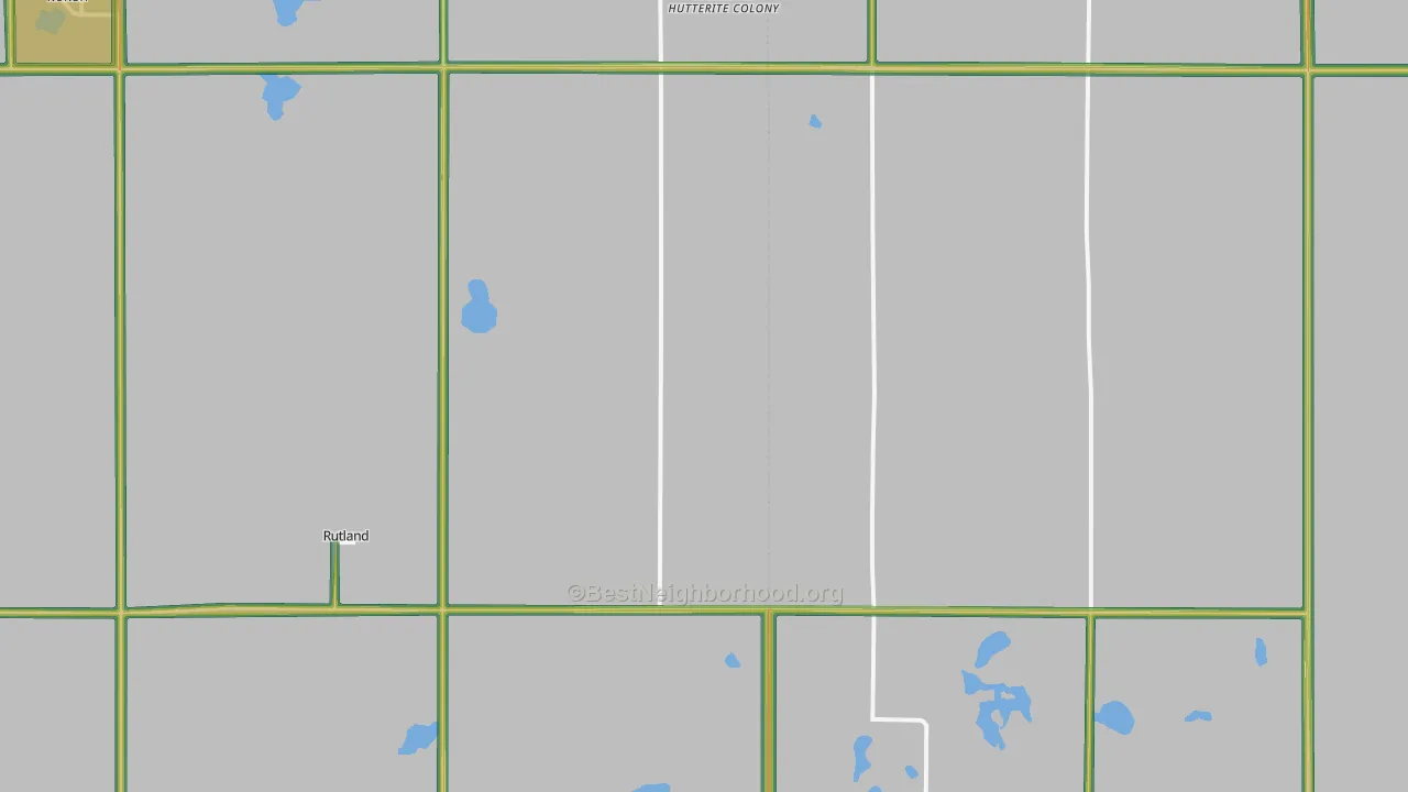 Rutland, SD Map of Noise Levels in Rutland